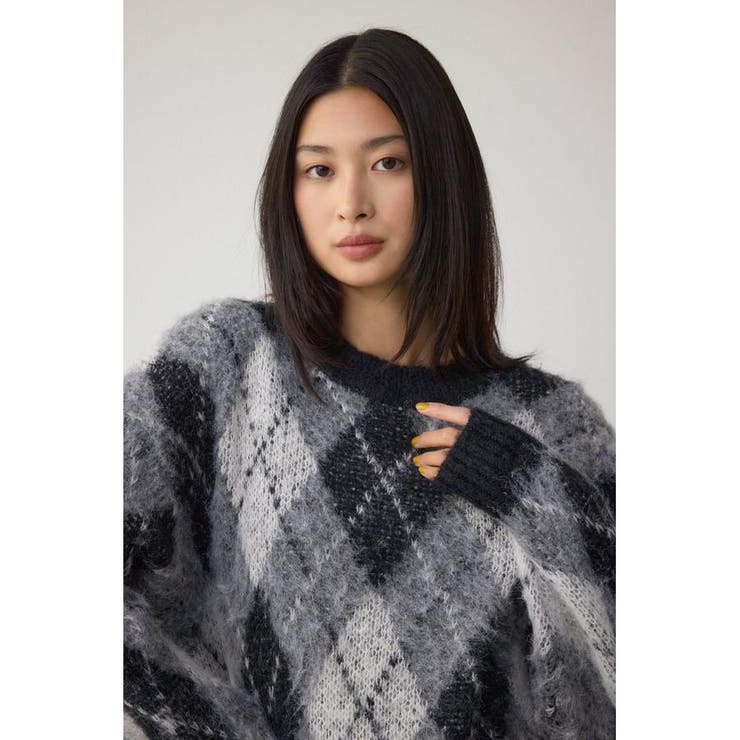 アーガイルシャギーニット | AZUL BY MOUSSY | 詳細画像2 