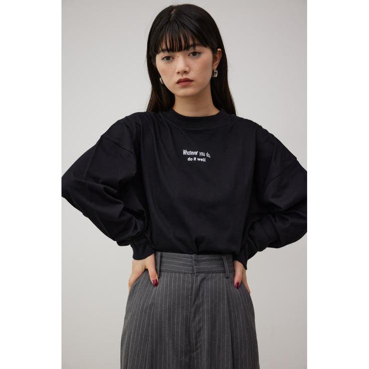 モックネックロゴ長袖トップス[品番：AZLW0021425]｜AZUL BY MOUSSY