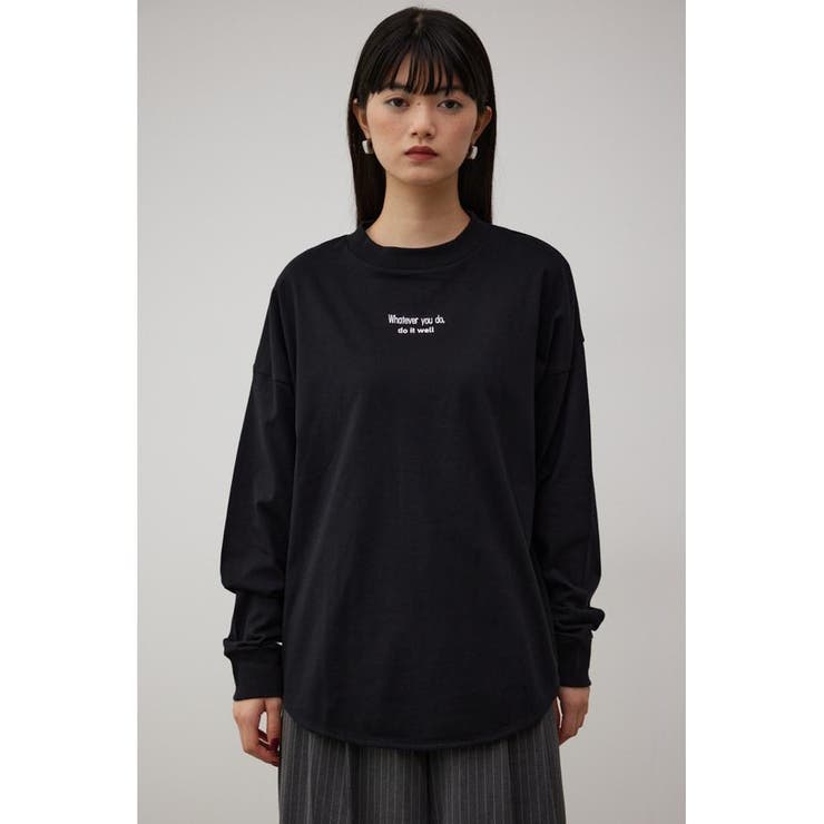 AZUL by moussy レディースＶネックロゴTシャツ 長袖 M - トップス