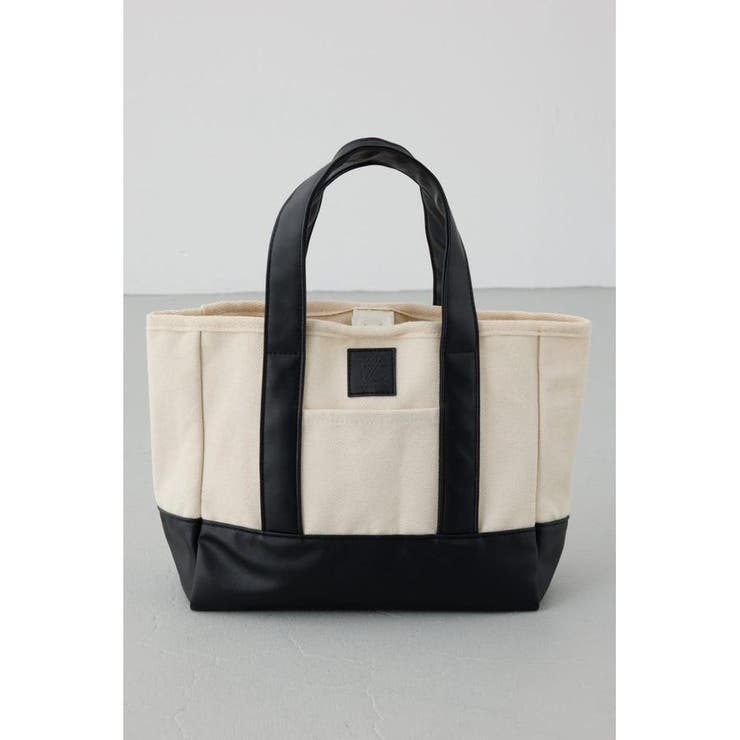 WHT | 合皮切替ミニトートバッグ | AZUL BY MOUSSY