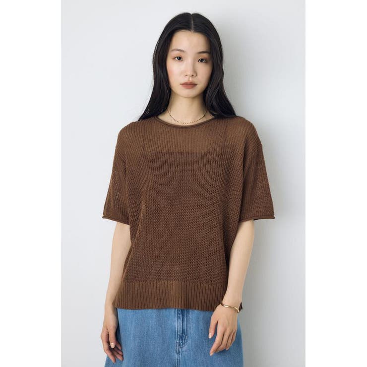 畔編み半袖ニットトップス | AZUL BY MOUSSY | 詳細画像21 