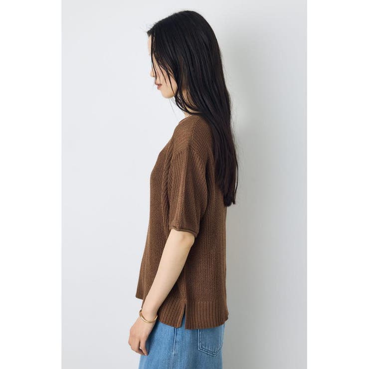 畔編み半袖ニットトップス | AZUL BY MOUSSY | 詳細画像23 