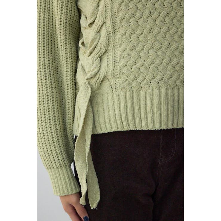 サイドレースアップケーブルニット | AZUL BY MOUSSY | 詳細画像31 