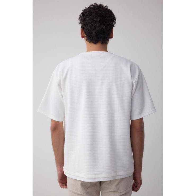 フェイクレイヤードジャガードTシャツ | AZUL BY MOUSSY | 詳細画像7 