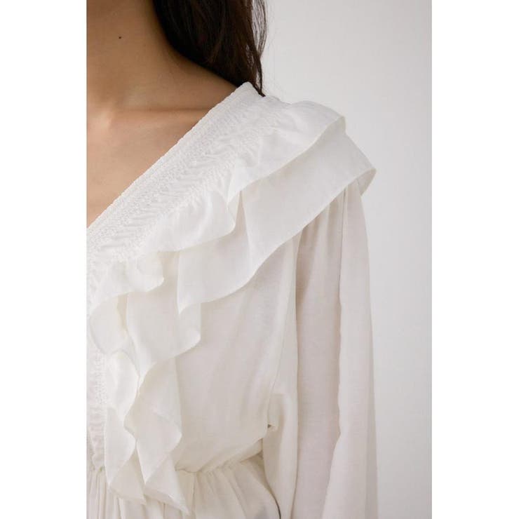 ラッフルショルダー長袖ブラウス | AZUL BY MOUSSY | 詳細画像10 