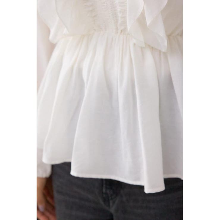 ラッフルショルダー長袖ブラウス | AZUL BY MOUSSY | 詳細画像12 