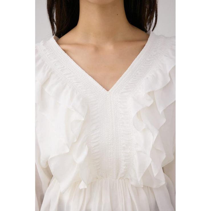 ラッフルショルダー長袖ブラウス | AZUL BY MOUSSY | 詳細画像8 