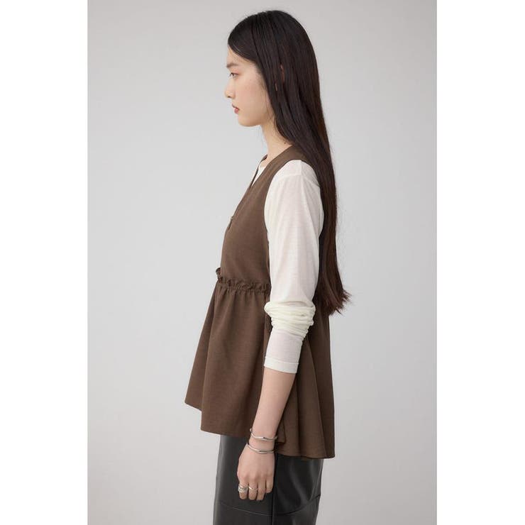 ジップペプラムサイドドロストベスト | AZUL BY MOUSSY | 詳細画像16 