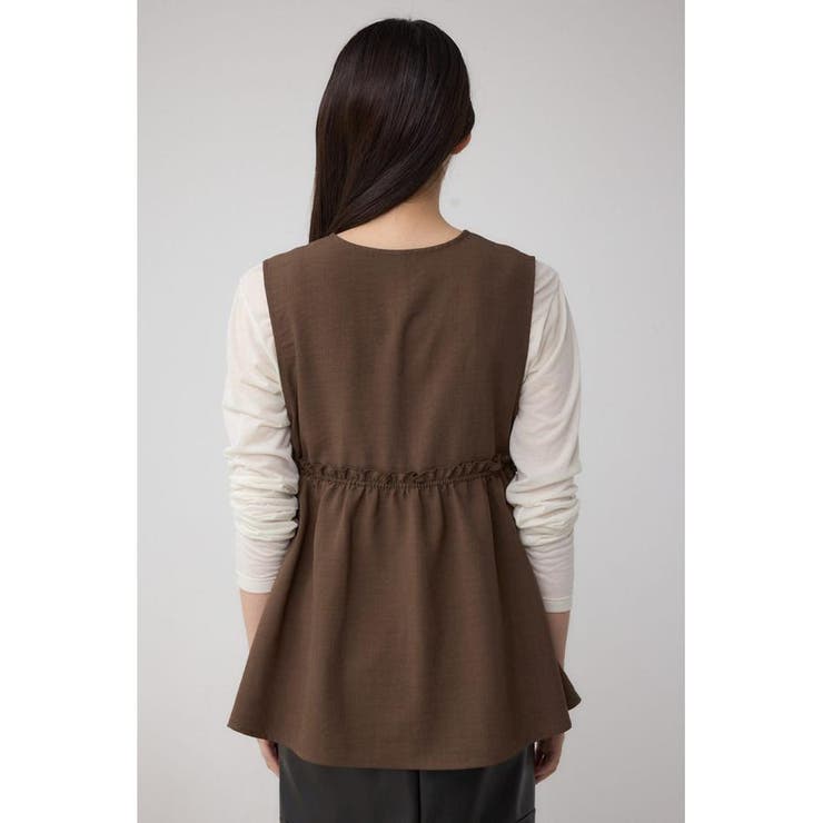 ジップペプラムサイドドロストベスト | AZUL BY MOUSSY | 詳細画像17 