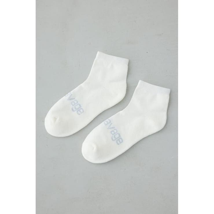 ジャガードロゴアングルソックス | AZUL BY MOUSSY | 詳細画像1 