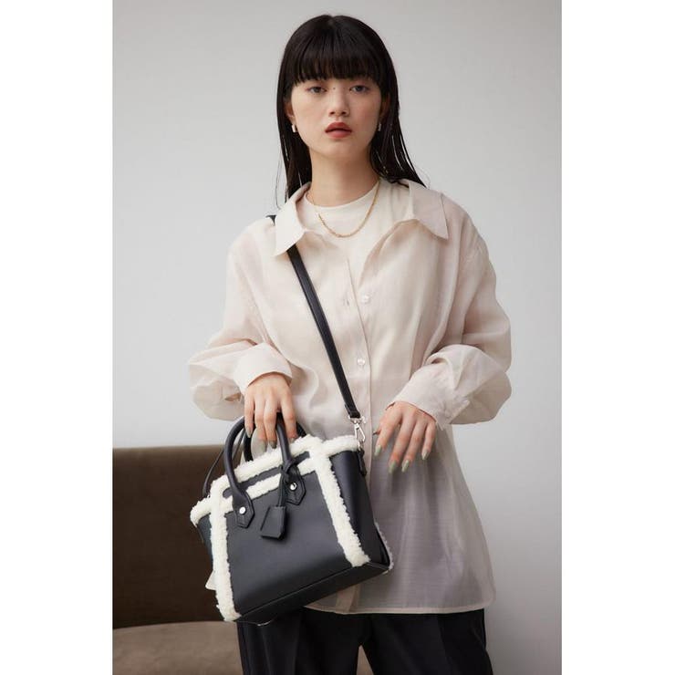 フェイクムートンハンドバッグ | AZUL BY MOUSSY | 詳細画像1 