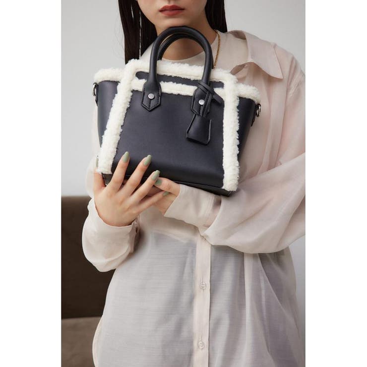 フェイクムートンハンドバッグ | AZUL BY MOUSSY | 詳細画像1 