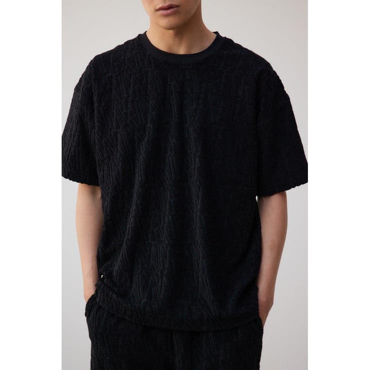 BLK | ロゴ総柄パイルトップス | AZUL BY MOUSSY