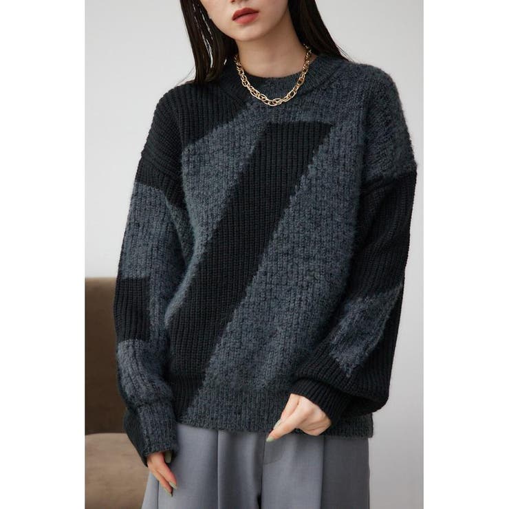 moussy ニット 柄 オファー