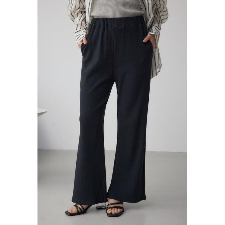 BLK | リブタイトフレアパンツ | AZUL BY MOUSSY