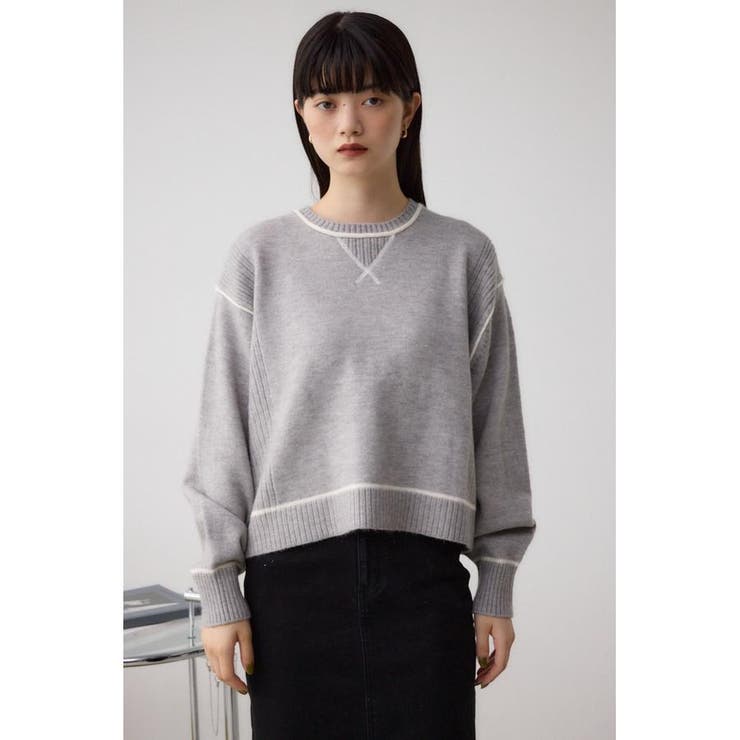 スウェットライクニットプルオーバー | AZUL BY MOUSSY | 詳細画像28 