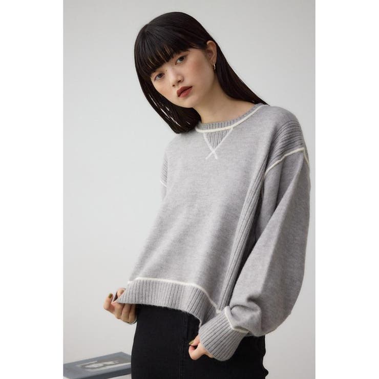 スウェットライクニットプルオーバー | AZUL BY MOUSSY | 詳細画像25 