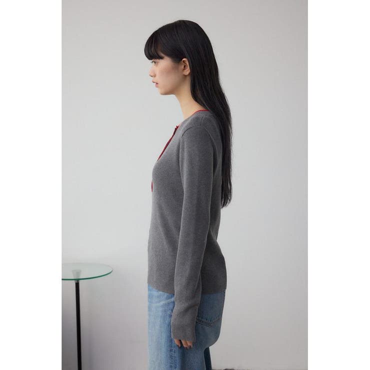 格上げ ヘンリーネックデザインニットトップス | AZUL BY MOUSSY | 詳細画像25 