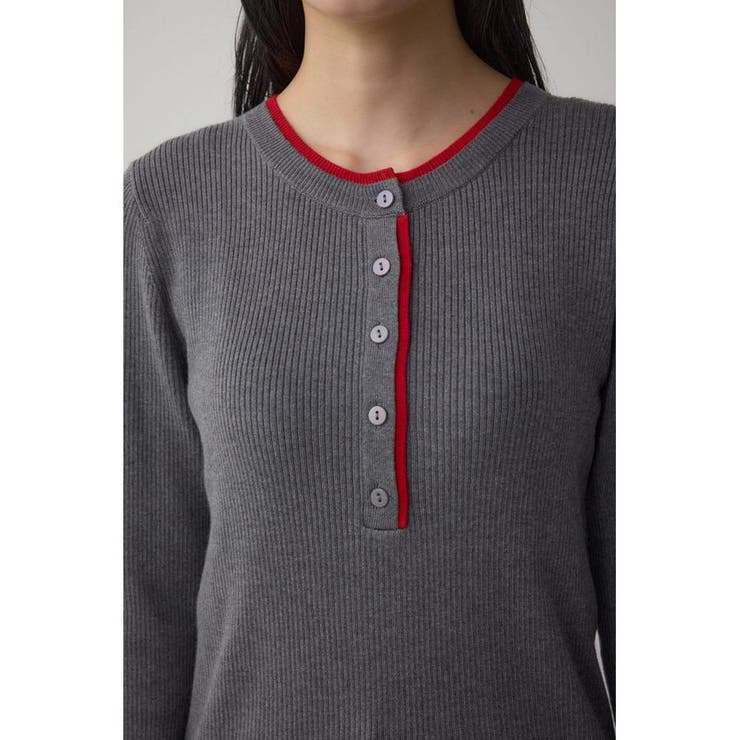 格上げ ヘンリーネックデザインニットトップス | AZUL BY MOUSSY | 詳細画像27 