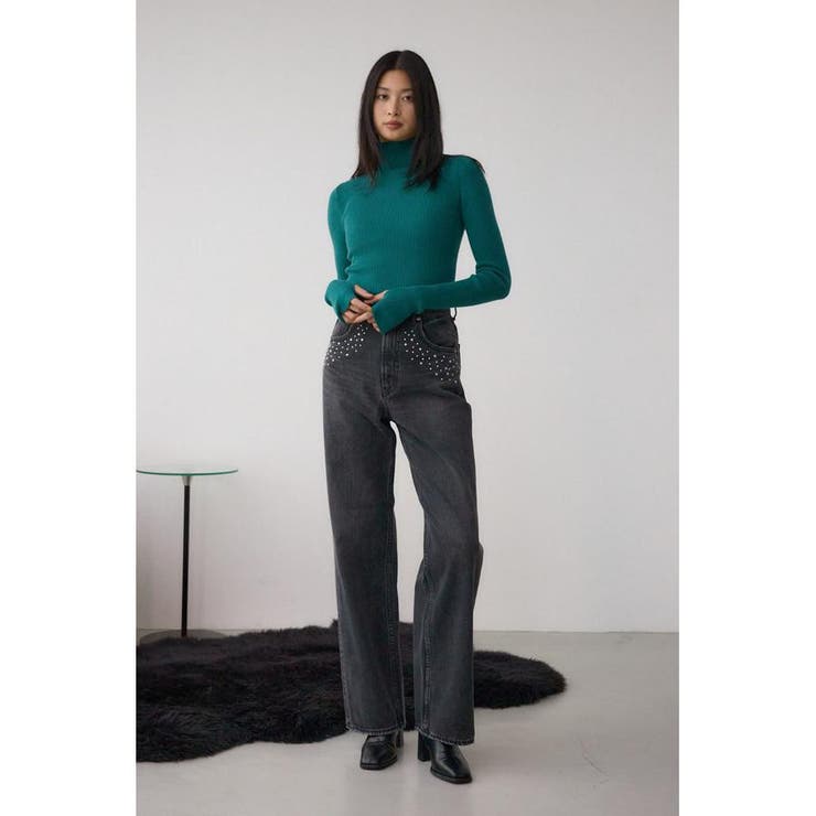 AZUL DENIM スタッズワイドデニム | AZUL BY MOUSSY | 詳細画像3 