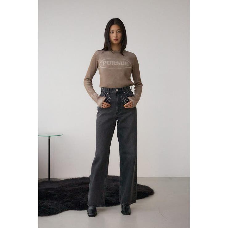 AZUL DENIM スタッズワイドデニム | AZUL BY MOUSSY | 詳細画像4 