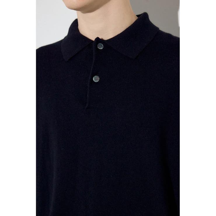 カシミヤミックスポロカラーニットトップス | AZUL BY MOUSSY | 詳細画像10 