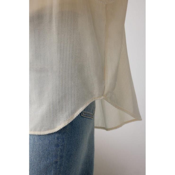 シアーコーデュロイ袖スリットボタンシャツ | AZUL BY MOUSSY | 詳細画像10 