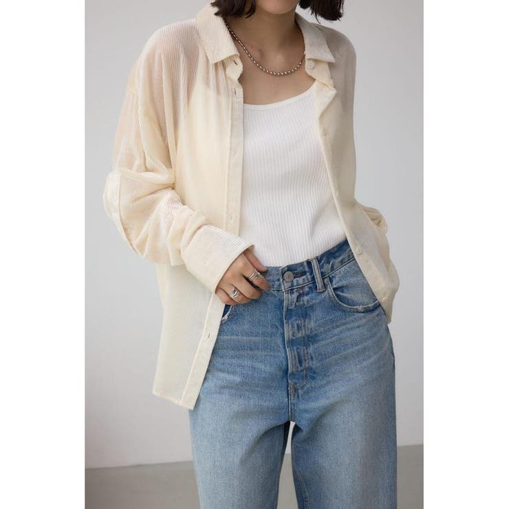 IVOY3 | シアーコーデュロイ袖スリットボタンシャツ | AZUL BY MOUSSY