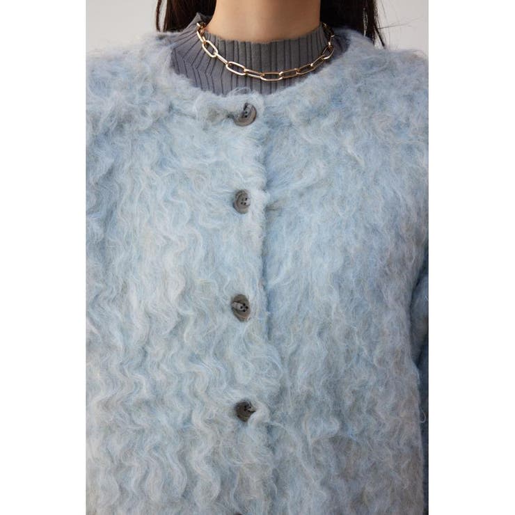 シャギーボタンロングカーディガン | AZUL BY MOUSSY | 詳細画像7 