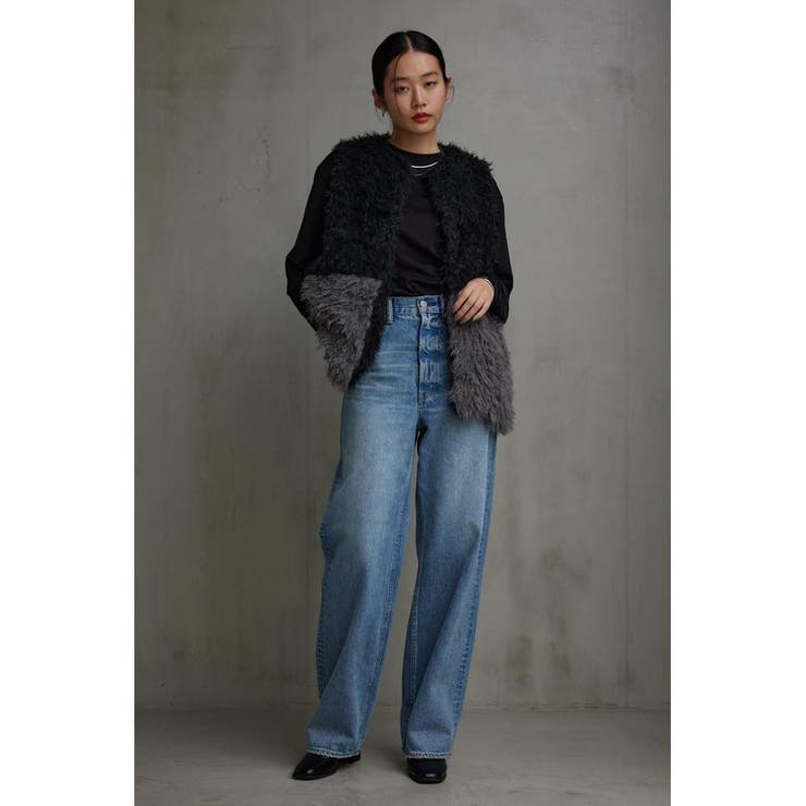 プードルフェイクファーベスト | AZUL BY MOUSSY | 詳細画像3 