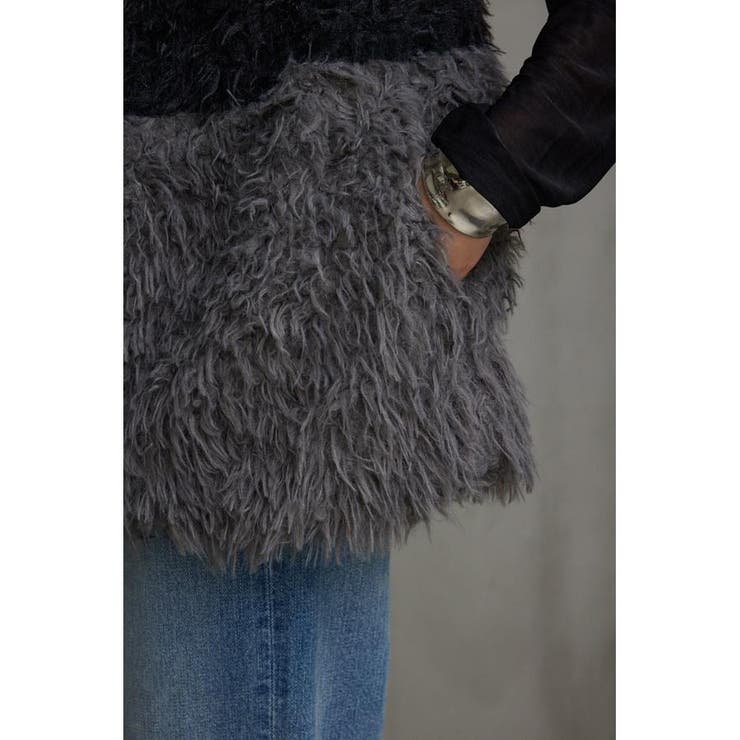 プードルフェイクファーベスト | AZUL BY MOUSSY | 詳細画像9 