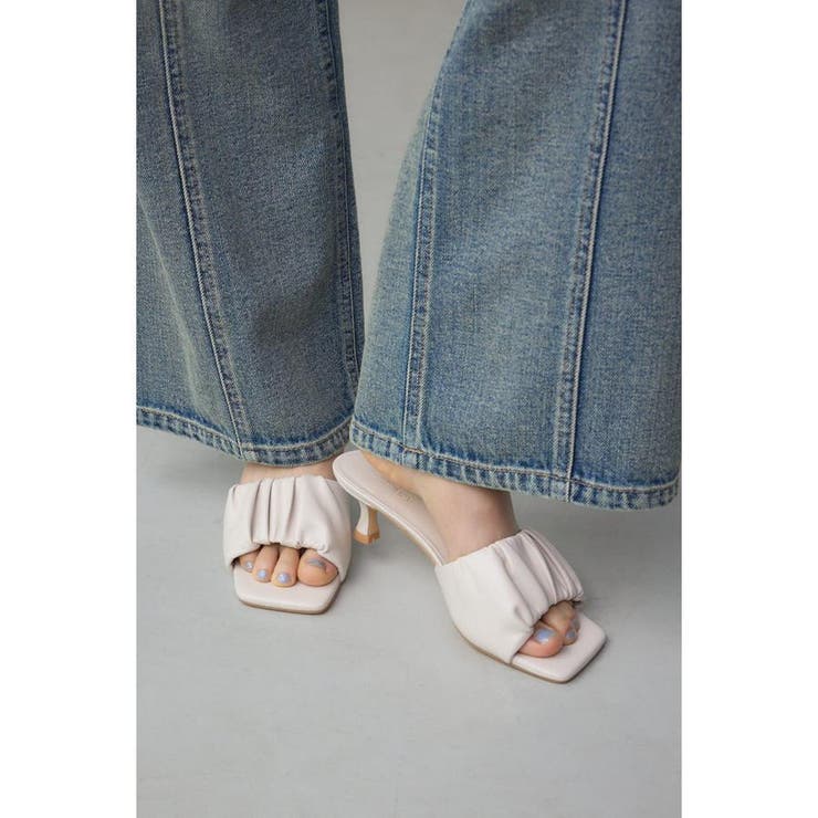 ギャザーストラップスクエアトゥサンダル | AZUL BY MOUSSY | 詳細画像2 