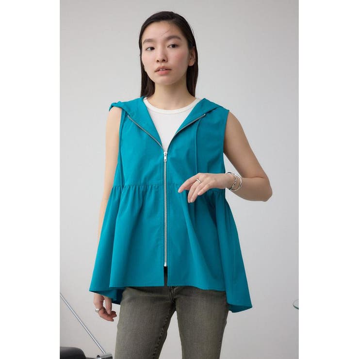 C/T撥水フード付ジップベスト | AZUL BY MOUSSY | 詳細画像24 