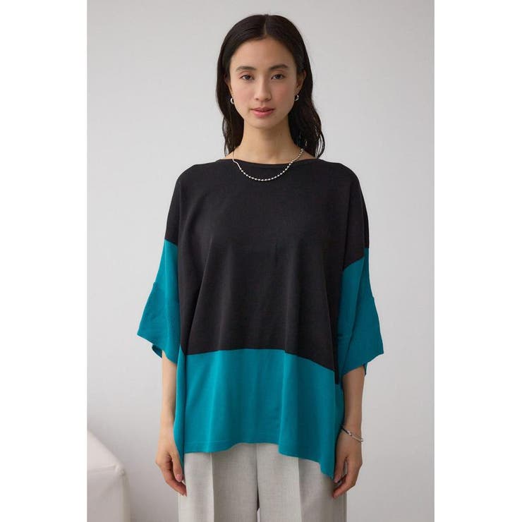 バイカラーワイドルーズニット | AZUL BY MOUSSY | 詳細画像15 