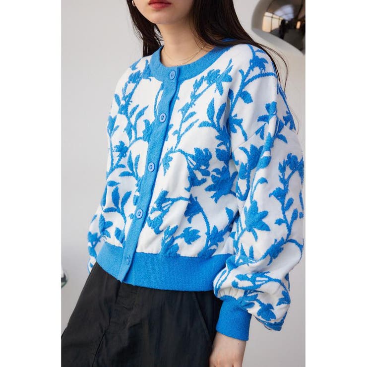 花柄ジャガード2WAYカーディガン[品番：AZLW0021641]｜AZUL BY  MOUSSY（アズールバイマウジー）のレディースファッション通販｜SHOPLIST（ショップリスト）