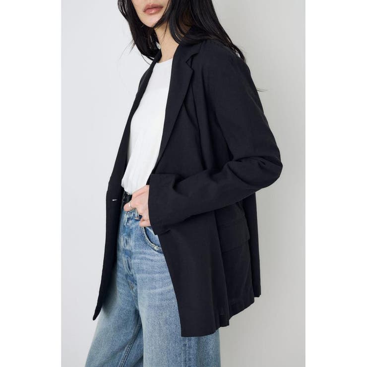 フレンチリネンCOOLMAXテーラードジャケット | AZUL BY MOUSSY | 詳細画像13 