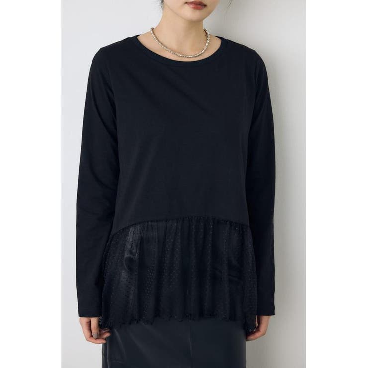 ヘムレースドッキング長袖トップス | AZUL BY MOUSSY | 詳細画像36 