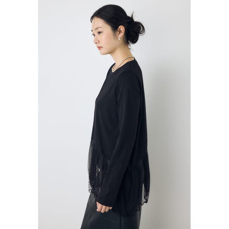ヘムレースドッキング長袖トップス | AZUL BY MOUSSY | 詳細画像38 