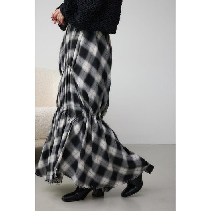 チェックボリュームスカート | AZUL BY MOUSSY | 詳細画像1 