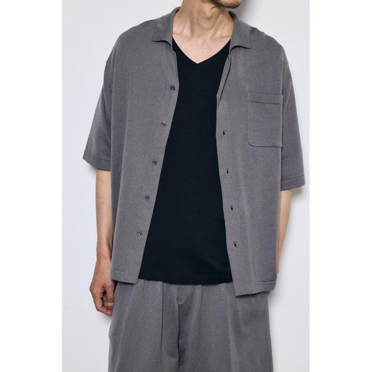 リラックスオープンカラーニットシャツ | AZUL BY MOUSSY | 詳細画像11 