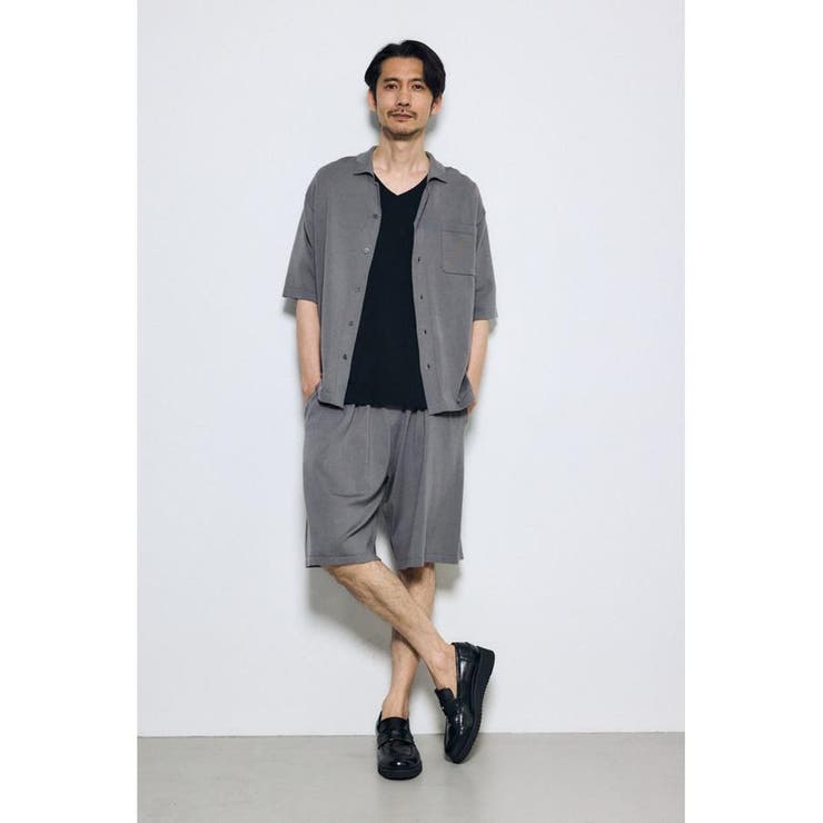リラックスオープンカラーニットシャツ | AZUL BY MOUSSY | 詳細画像14 