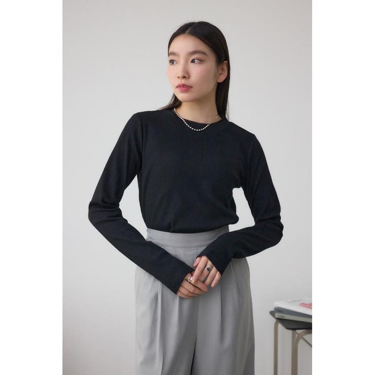 シアーネックリブトップス | AZUL BY MOUSSY | 詳細画像11 