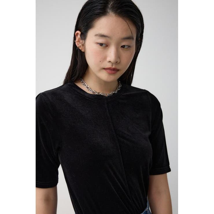 ベロア5分袖トップス | AZUL BY MOUSSY | 詳細画像12 