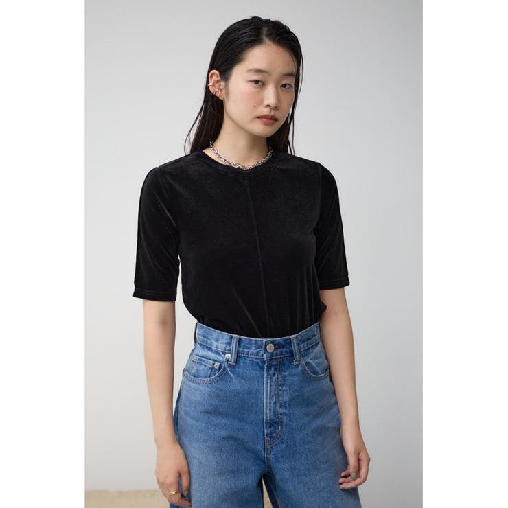 ベロア5分袖トップス | AZUL BY MOUSSY | 詳細画像13 