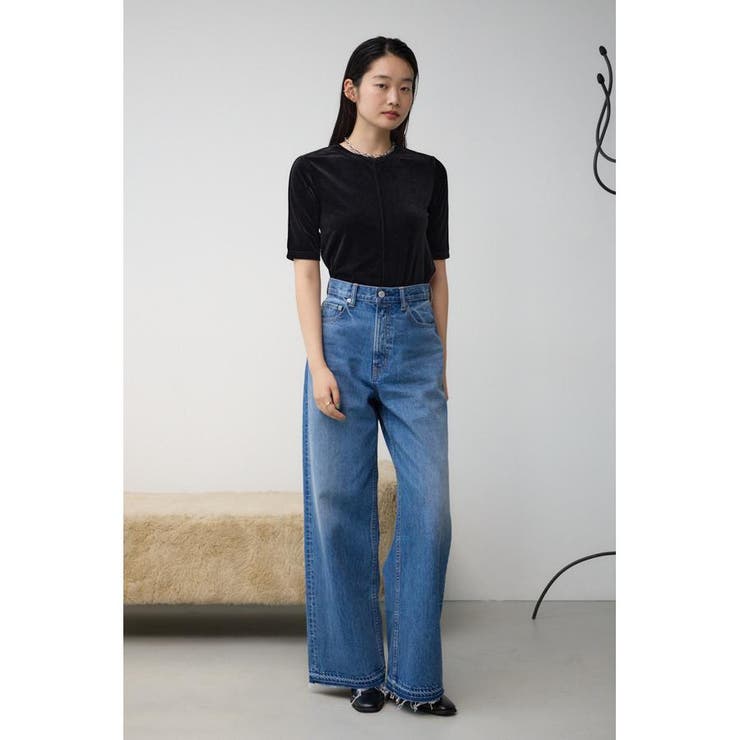 ベロア5分袖トップス | AZUL BY MOUSSY | 詳細画像14 