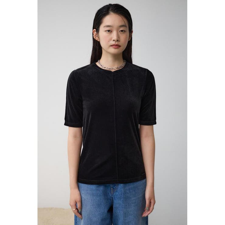 ベロア5分袖トップス | AZUL BY MOUSSY | 詳細画像15 