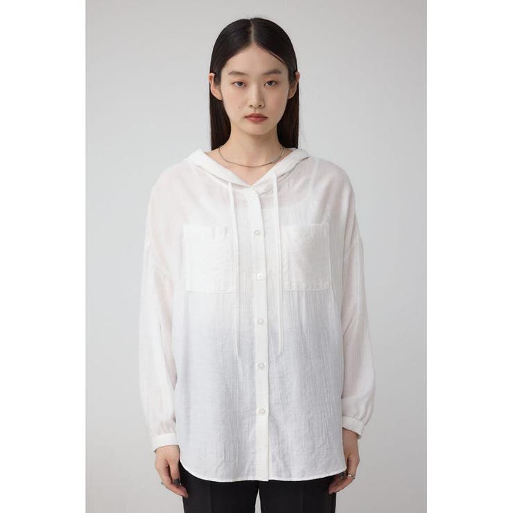 フード付きボタンシャツ | AZUL BY MOUSSY | 詳細画像5 