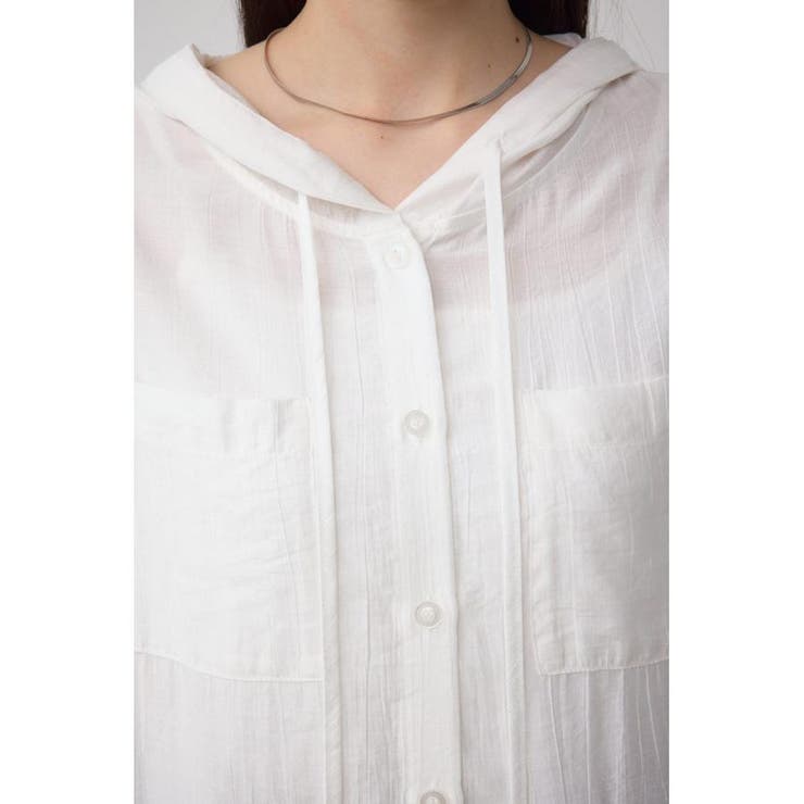 フード付きボタンシャツ | AZUL BY MOUSSY | 詳細画像8 