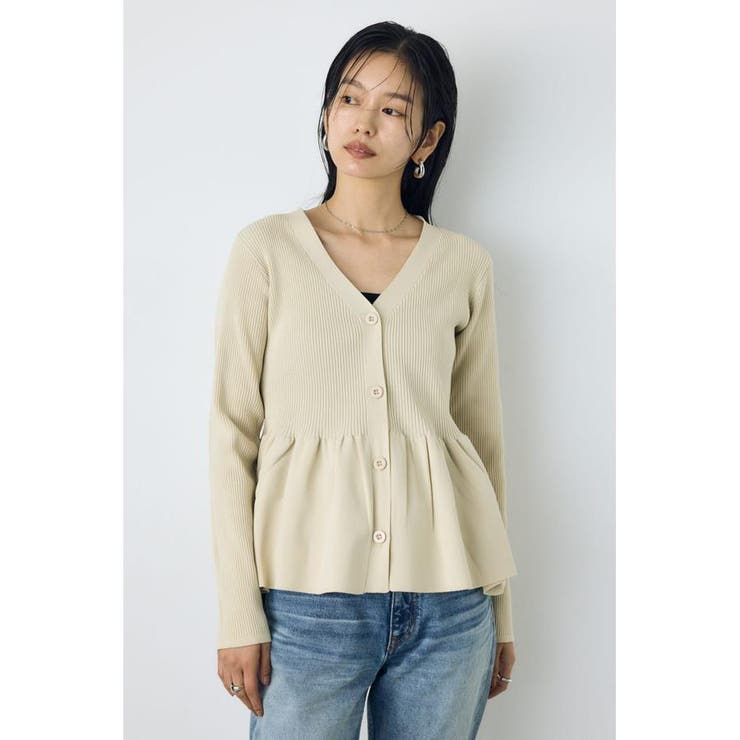 IVOY3 | ペプラムカーディガン | AZUL BY MOUSSY