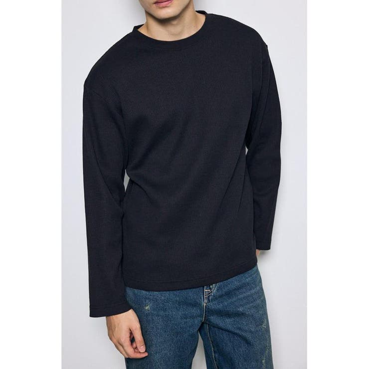BLK | ワッフル長袖トップス | AZUL BY MOUSSY